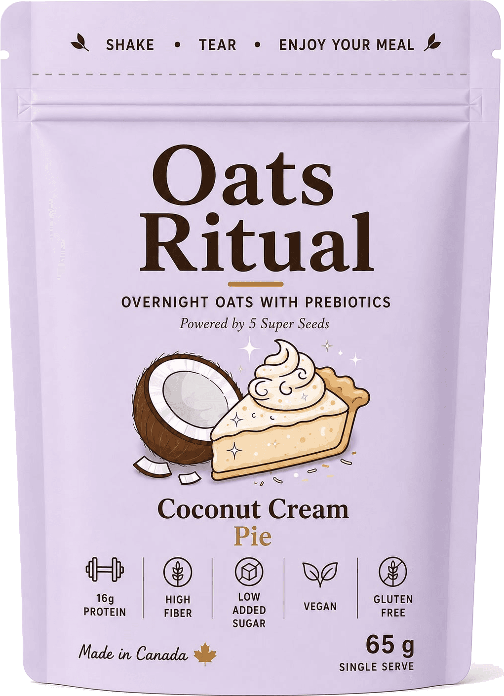 Oats Ritual Coconut Cream Pie pouch